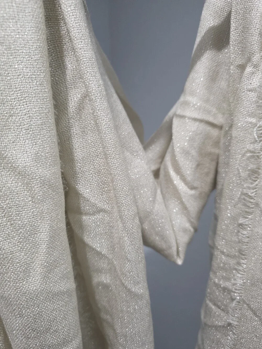 Women's Sparkly Light Gold Scarf